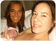 Con Agustina Minino y su hija Tiziana